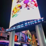 Walking Street Pattaya at night with neon signs, crowded bars and tourists exploring the city’s busiest nightlife area in 2025