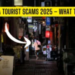 Tuk-tuk and motorbike taxis lined up on Walking Street Pattaya at night common scene for tourists in 2025