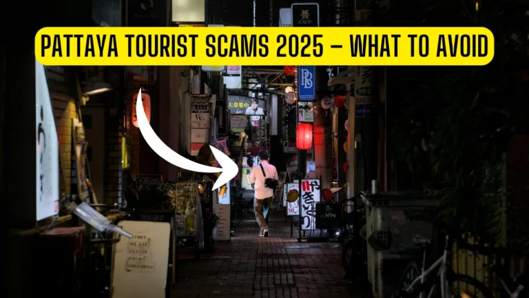 Tuk-tuk and motorbike taxis lined up on Walking Street Pattaya at night common scene for tourists in 2025