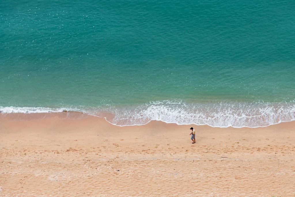 Jomtien Beach in Pattaya photo from drone, fun side of Jomtien 