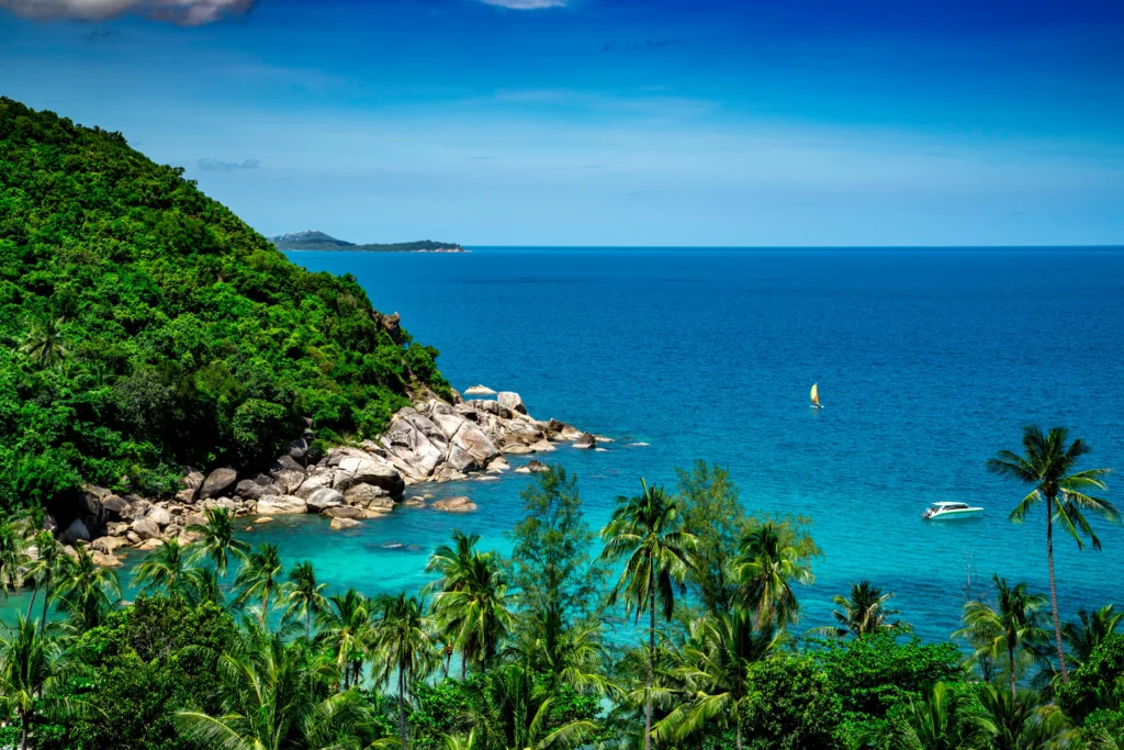 Koh Samet island near Pattaya city with clear water and white sandy beach