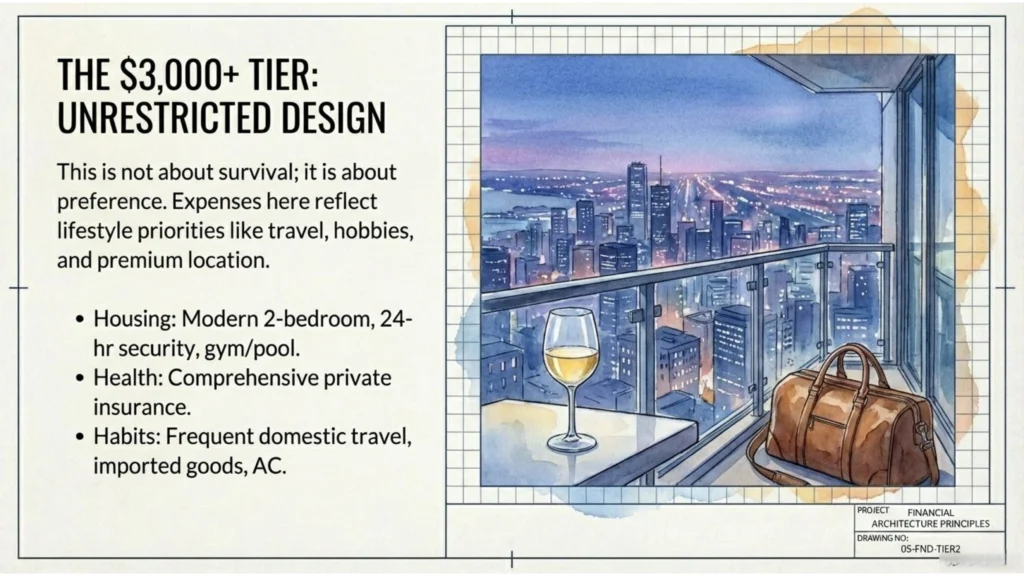 cost to live in Mexico per month 3000 premium expat tier