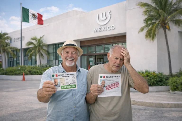 Mexico Temporary Resident Visa income requirement 2026 approved resident vs expired tourist visa comparison for Americans moving to Mexico