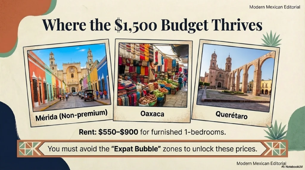 Cheapest cities to live in Mexico Merida Oaxaca Queretaro rent comparison for expats