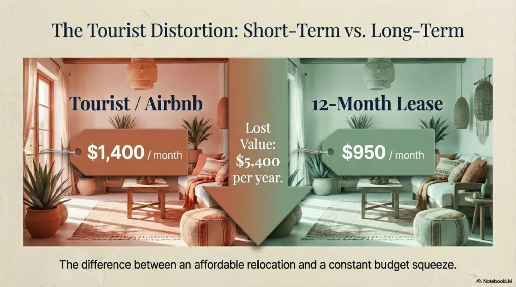 Short term vs long term rent prices in Mexico Airbnb vs 12 month lease cost difference