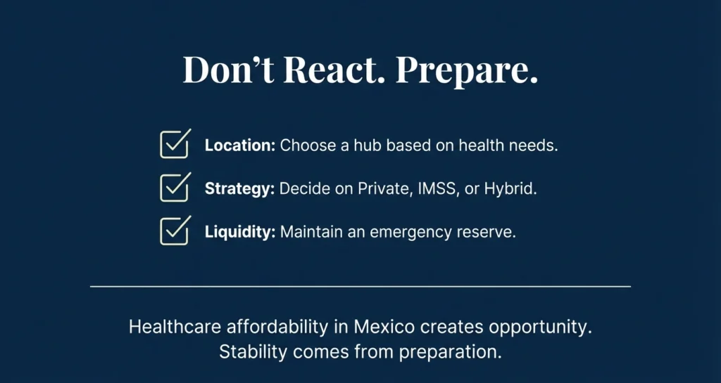 Healthcare planning checklist for expats in Mexico - location strategy liquidity