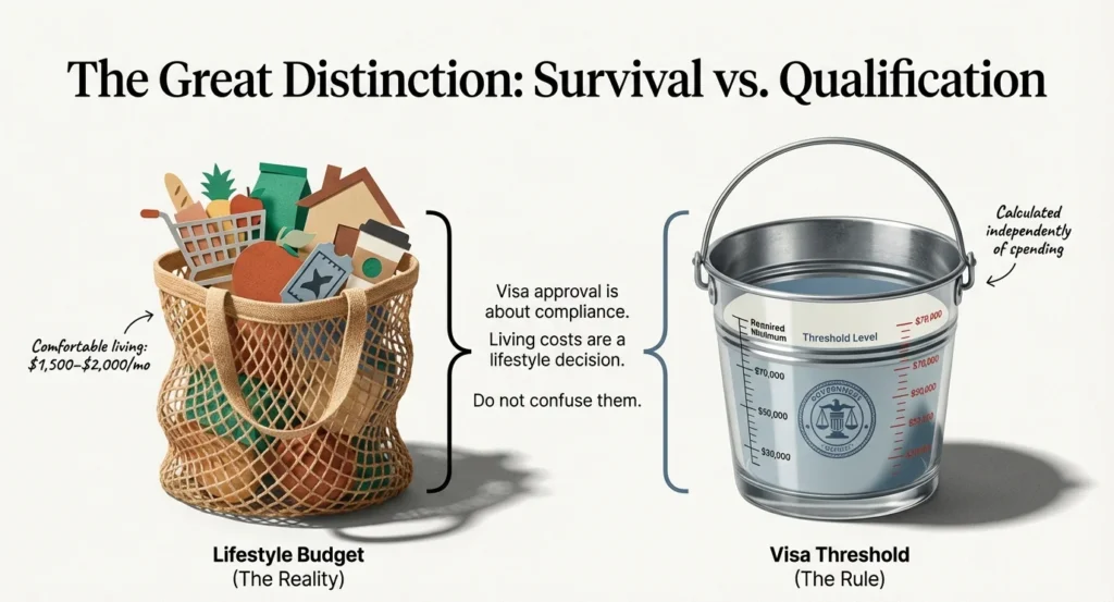 Lifestyle budget vs visa threshold for Mexico temporary resident visa income requirement 2026