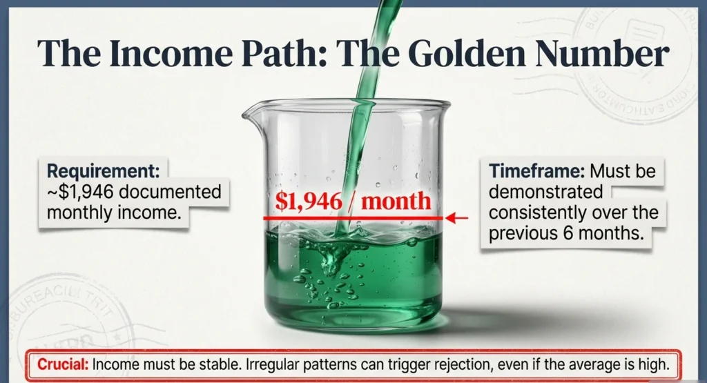 Mexico temporary resident visa income requirement – $1,946 per month over 6 months